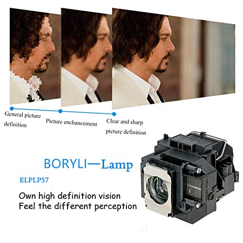 Boryli Elplp57 / V13H010L57 Replacement Lamp Compatible For Projector Epson Brightlink 450Wi 455Wi Epson Powerlite 450W/460 Epson Eb-440W Eb-450W Eb-450Wi Eb-455Wi Eb-460 Eb-460I Eb-465I #TOP1