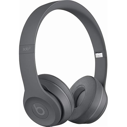 Beats Solo3 Wireless On-Ear Headphones - Neighborhood Collection - Asphalt Gray (Renewed)
