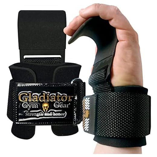 LIFTING HOOKS thick padded adjustable neoprene WRIST WRAP WITH HOOKS. Non-slip heavy duty coated steel LIFTING STRAPS HOOKS. WEIGHTLIFTING HOOK STRAPS for bodybuilding cross training both men & women