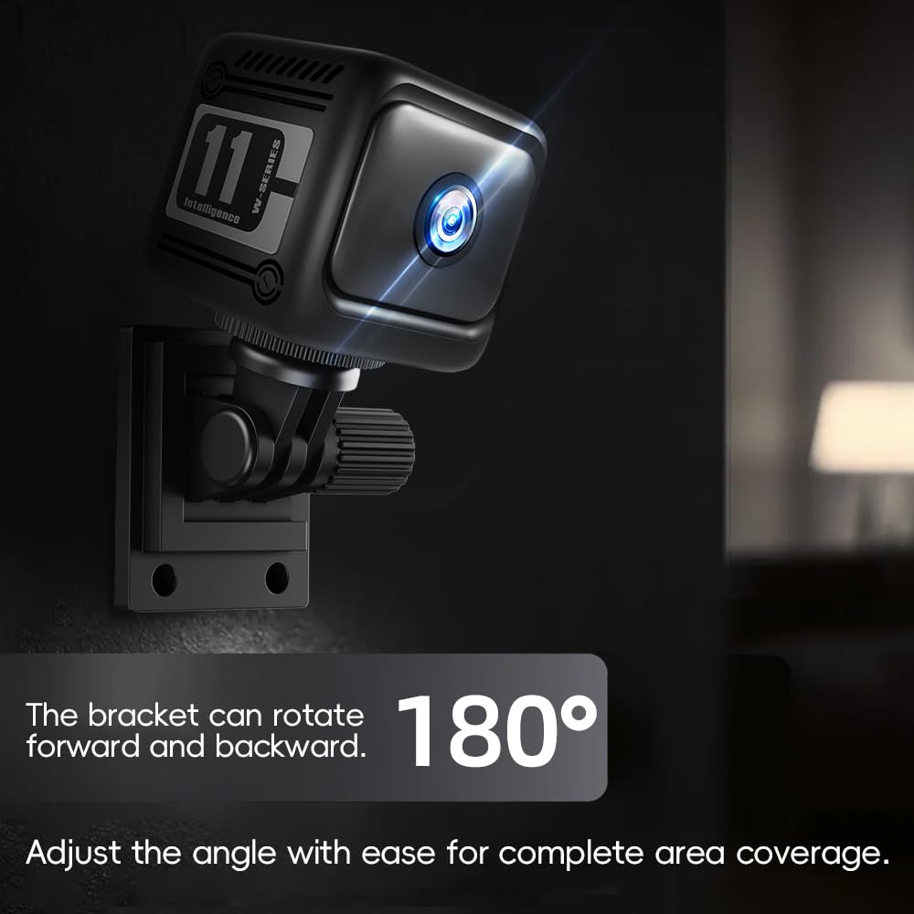 Mini Camara, 4K Cámara Espía Batería Larga Duración 1600mAh (8 Horas de Uso) Cámara Oculta sin Cables con Visión Nocturna Detección de Movimiento para Casa/Oficina/Coche