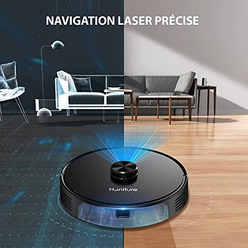 Aspirateur Robot, HONITURE Q6 Robot Aspirateur Laveur Modèle 2022, 2700Pa, Cartographie 3-étages et Navigation Laser, Station à Auto-vidage, Pressurisation Tapis, WiFi/APP/Alexa, pour Poils d'animaux - Image 4