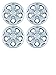 Set of 4 Silver 17 Inch Ford Fusion 5 Spoke Hubcap Wheel Covers w/ Push On Retention System - Aftermarket: IWC457/17S