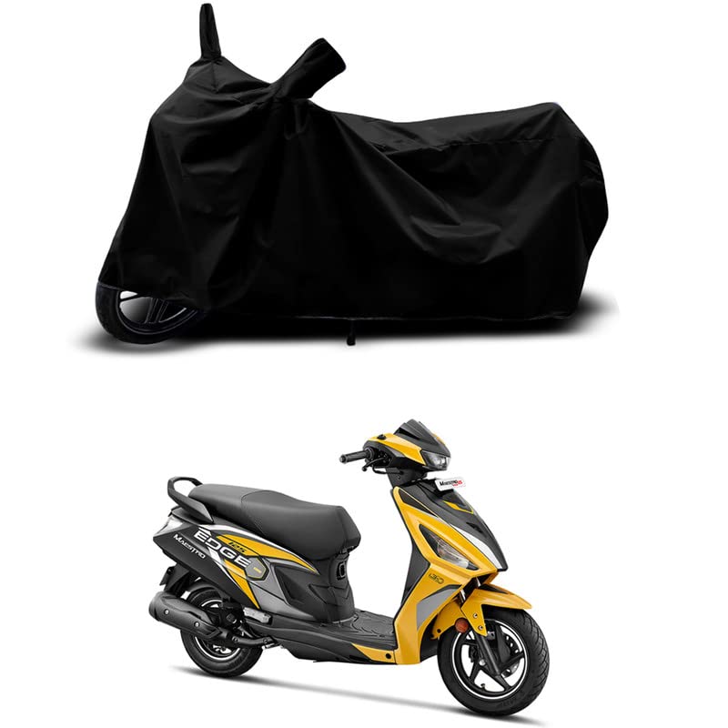 Image of 100% Scratchproof /UV-Rays /Heat Protection /Birds Dropping /Water Resistant /Dust Proof /Waterproof /Full Bike Scooty Two Wheeler Body Cover Compatible for Maestro Edge 125 All Varients[Black]