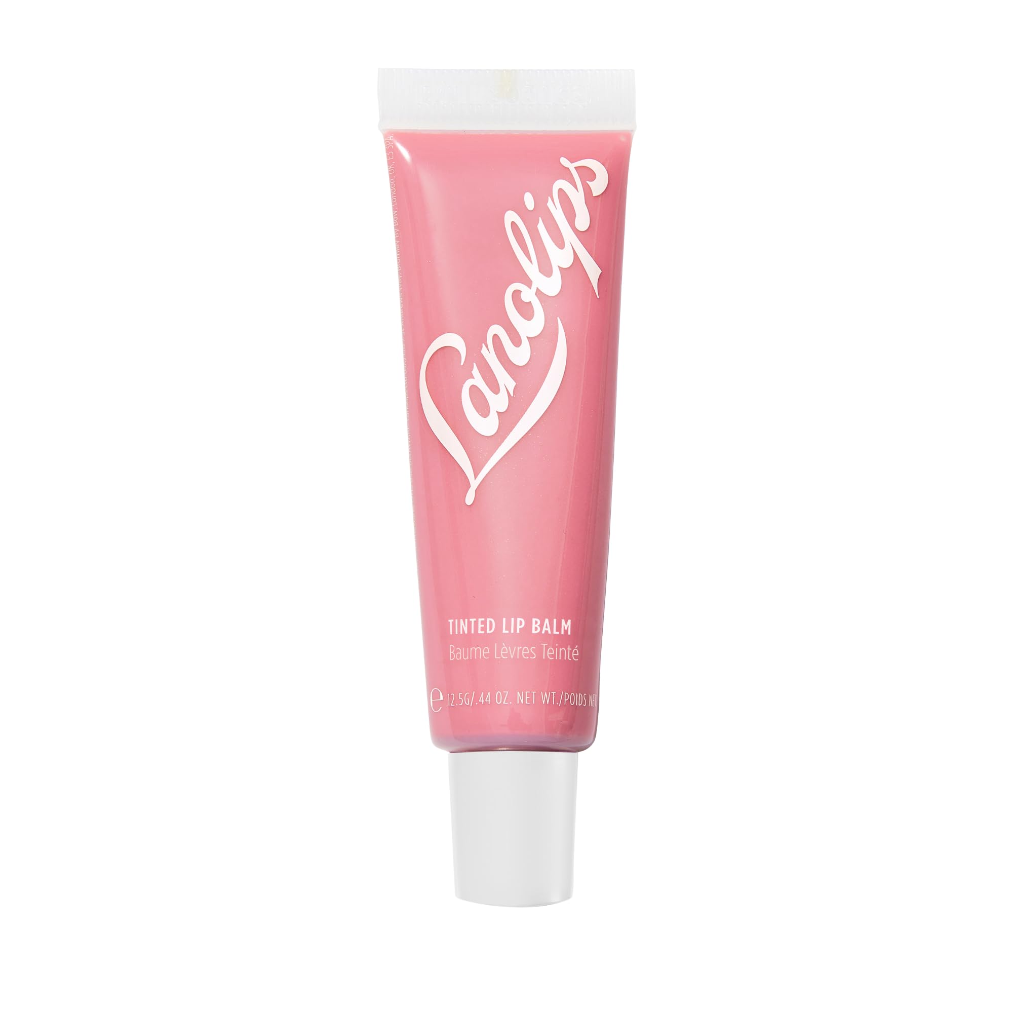 LanolipsTinted Lip Balm - Enriched with Lanolin Oil for Shine & Hydration - Hydrating Tinted Lip Gloss Tube - Rose (12.5g / 0.44oz)