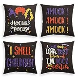 AVOIN colorlife Halloween Sanderson Sisters Hocus Pocus Throw Pillow Cover, 18 x 18 Inch Amuck I...