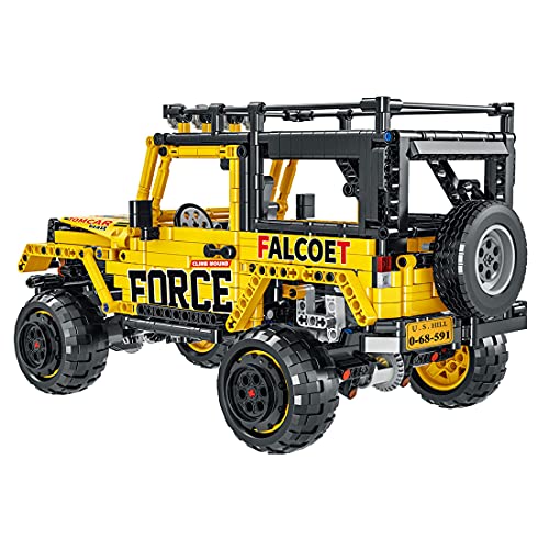 YaYashow Technik offroader, 4x4 Off-Roader SUV Auto Bausteine Bausatz mit Power-Funktion, 1607Pcs Klemmbausteine Bausatz… – Bild 4
