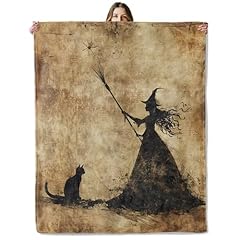 Vintage Witch and Cat
