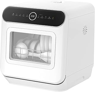 Lave-Vaisselle De Comptoir Portable Avec Réservoir D'eau Intégré De 5 Litres, 5 Programmes, Soins Pour Bébé, Lavage De Verre Et De Fruits Lave-Vaisselle Automatique
