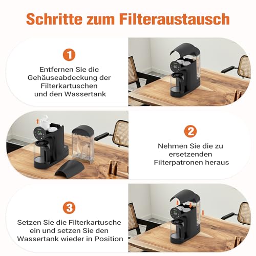 Ecoviva Ersatz-CF-Filterkartusche für Arbeitsplatten-Umkehrosmoseanlage WP-RO-200G