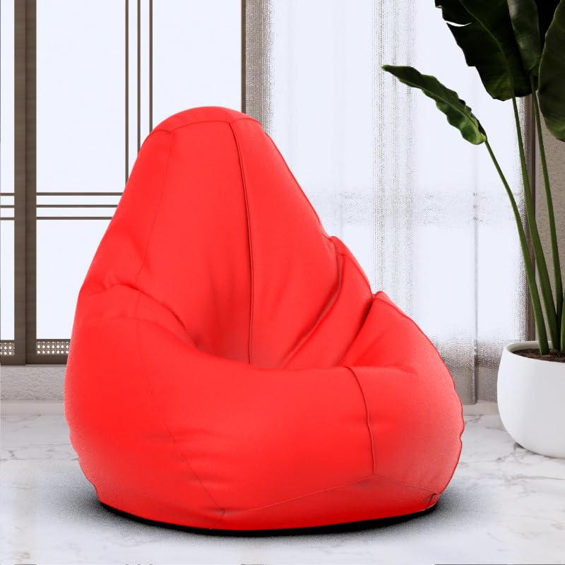 Bean Bag Chair Cover | Size: 3XL | Color: Red | Without Beans | Premium Leatherette Cover (CMF 0562)-image-38