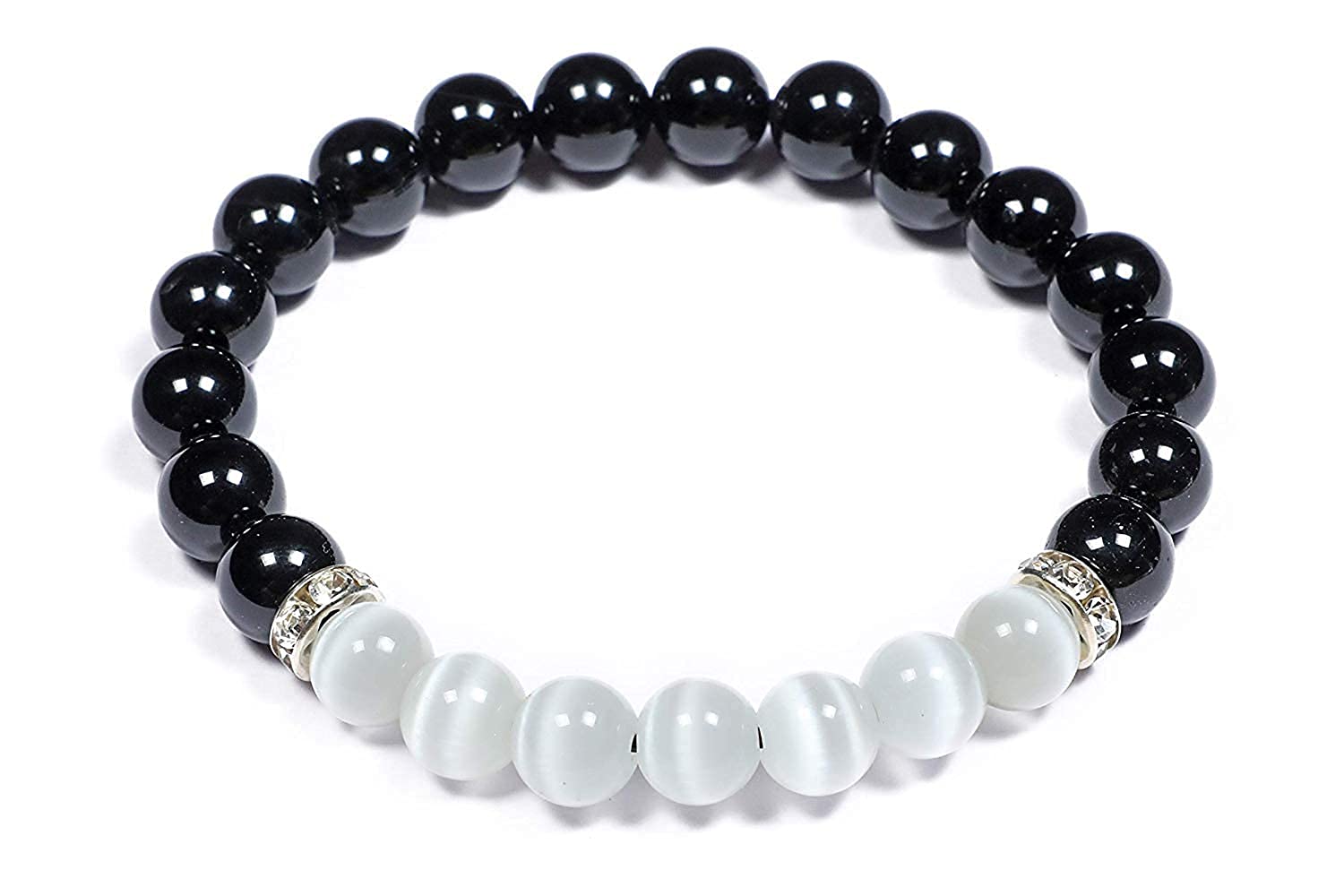 See full amazon price history chart for Maitri Export Natural Selenite-Black Tourmaline Bracelet 8 mm Crystal Stone Bracelet Round Shape for Reiki Healing and Crystal Healing Stones (Selenite-Black Tourmaline) Maitri Export Natural Selenite-Black Tourmaline Bracelet 8 mm Crystal Stone Bracelet Round Shape for Reiki Healing and Crystal Healing Stones (Selenite-Black Tourmaline) (B097TH83LW) Amazon Price History, Amazon Price Tracker