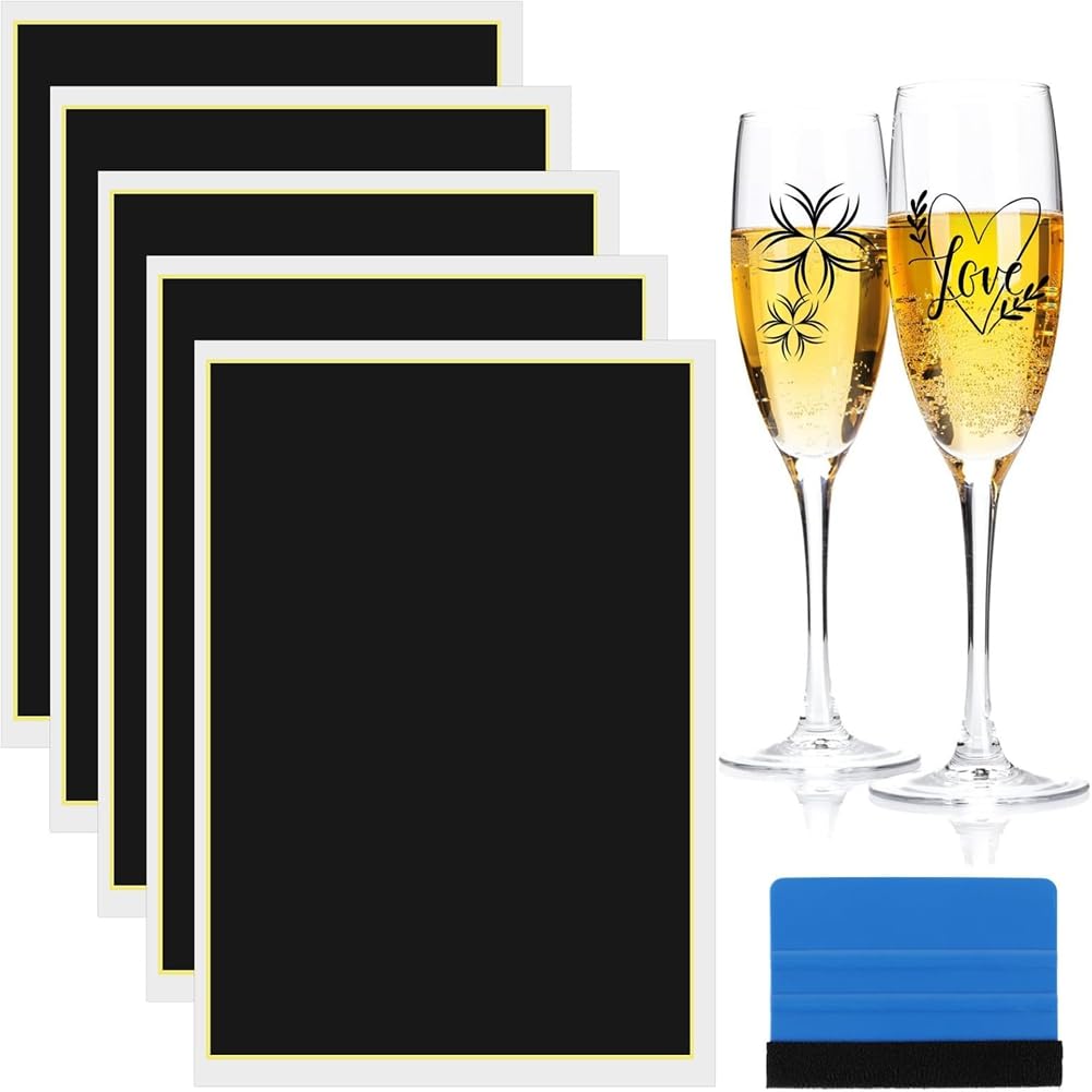 Littimoon Easy to Cut Engraving Test Focus Paper 5 Pcs- Engraving Marking Paper for Engraver Use on Material for Glass Resin Ceramics Crafts