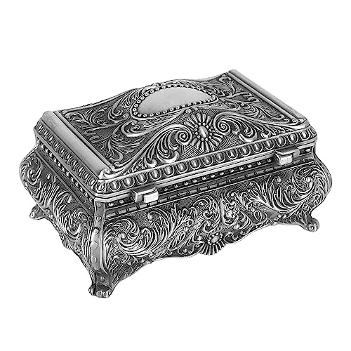 Listado de Cofres , tabla con los diez mejores. 47 Joyero Vintage, 12,8 x 8,5 x 6,5 cm Caja de Almacenamiento de Baratijas de Aleación Zinc Rectangular para Anillos, Pendientes, Collar, Cofre del Tesoro Organizador para Niñas y...