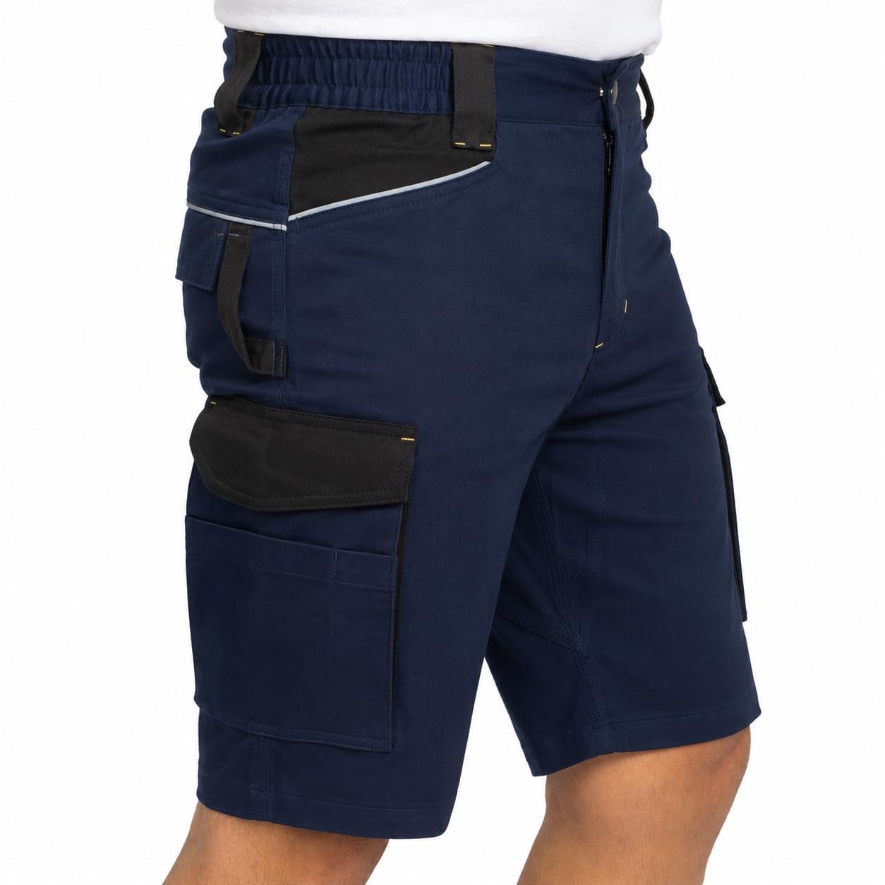 BWOLF Daytona - Pantalones cortos de trabajo elásticos para hombre, con muchos bolsillos