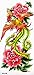 YiMei temporary tattoos waterproof sexy phoenix flowers Beauty influx of goods