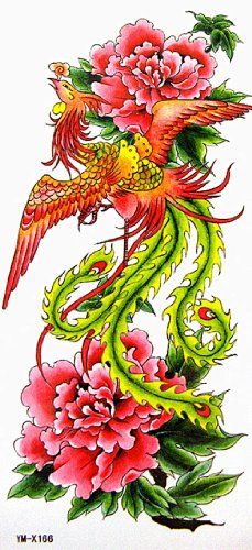 GGSELL YiMei temporary tattoos waterproof sexy phoenix flowers Beauty influx of goods
