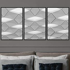 signwin 3 Piece Framed Canvas Wall Art Abstract...