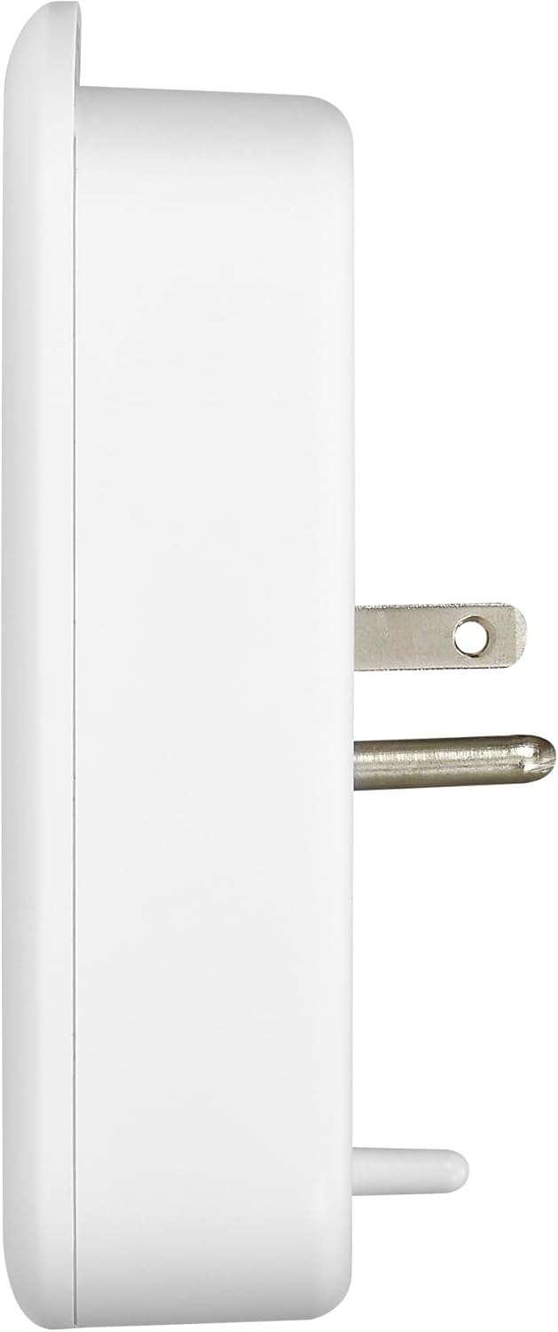 Maxxima 6 Outlet 1 USB-A 1 USB-C Grounded Plug Adapter, 1200 Joules Surge Protection, 3.1A Charging Ports, Power Delivery QC 3.0, 20W Wall Plug Power Strip for Kitchens, Travel, Office