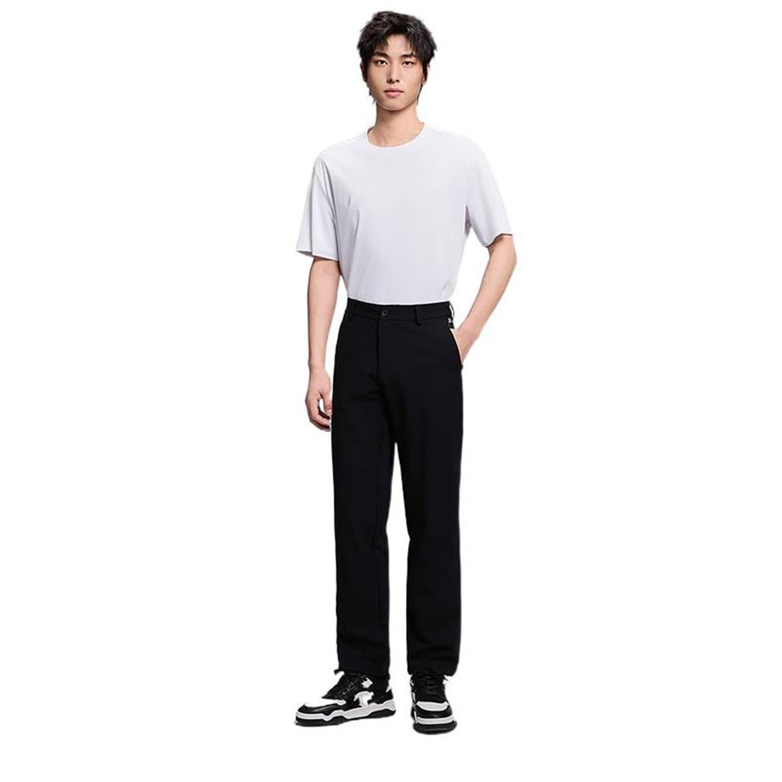 Mens Suit Pants Fitted Slim Business Casual Summer Office Work Dress Pants Lightweight for Men