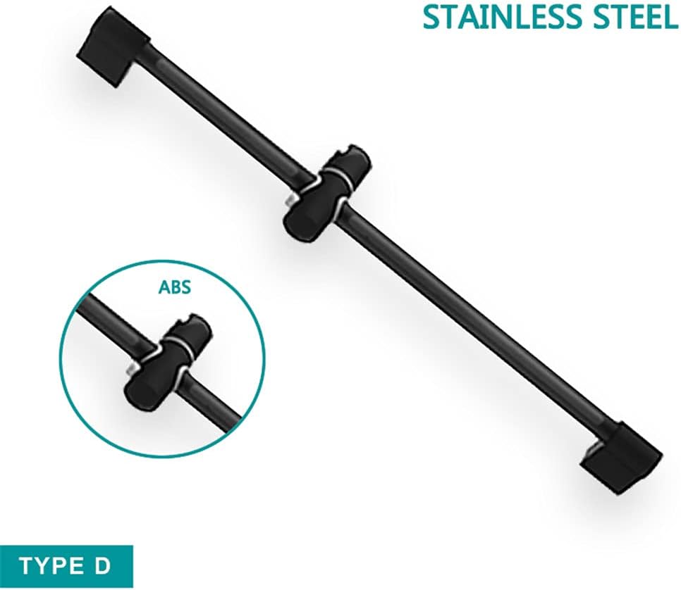 KEHAIOO Matt Black Sliding Shower Bar Shower Column Movable Adjustable Wall Mounted with Bracket Holder Round Square Oval