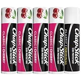 ChapStick Cherry Lip Balm 4-Pack + 1 Original ChapStick, Lip Moisturizer, 0.15 Oz Ea (5 Piece Set)