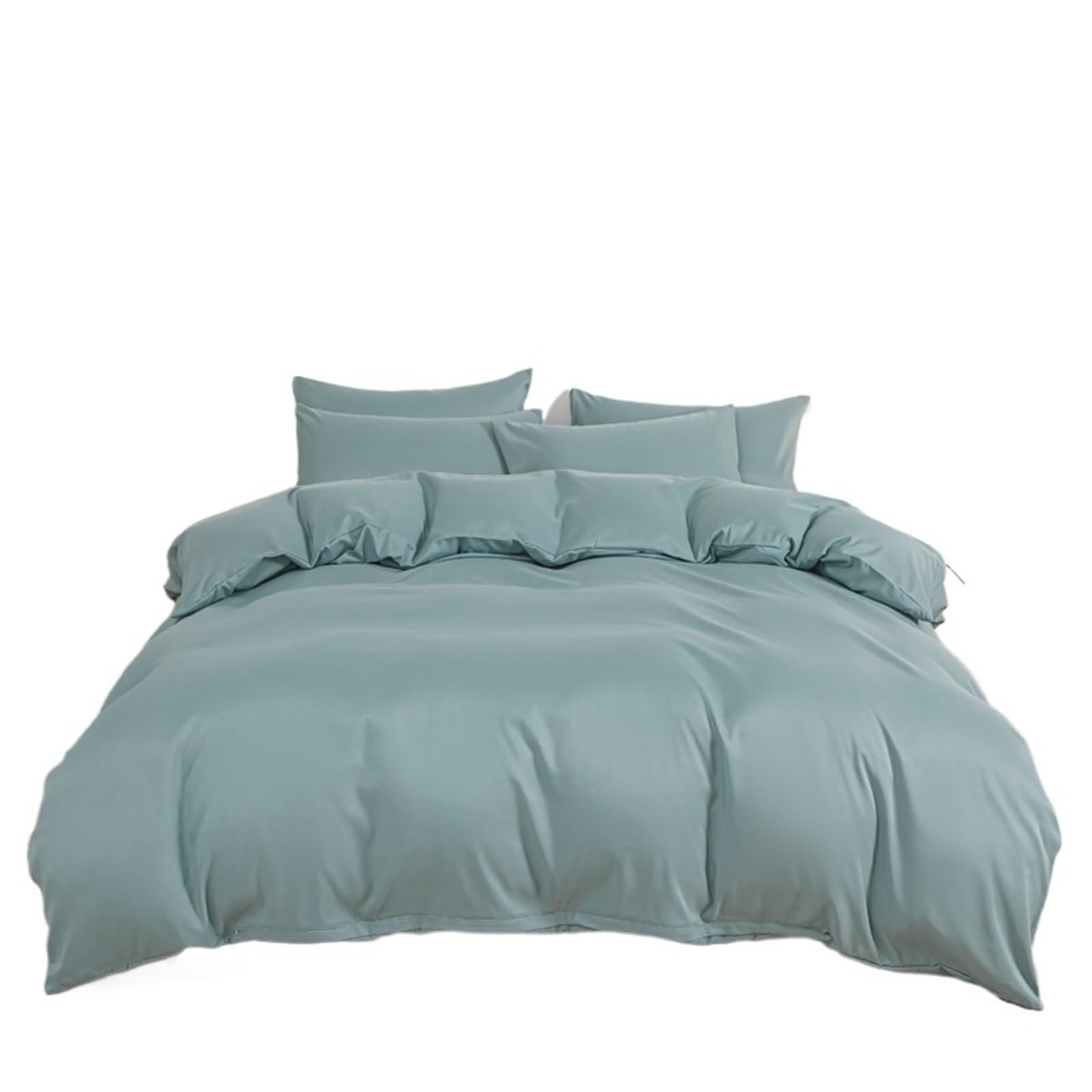 Housse de couette de couleur unie verte King set de lit au confort somptueux