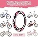 MEGHNA BMX Bike Tire 20 x 2.35 inch High Traction Foldable Tire Set 20 inch Replacement 60-406 mm Tire All - Terrain Tire for BMX Freestyle Kids Bike with Tire Lever