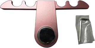 Portable Pool Cue Holder, Weighted Metal Billiard Rack For 4 for CUES, Pool Table Accessories Kit, (Black/Pink)(Pink)