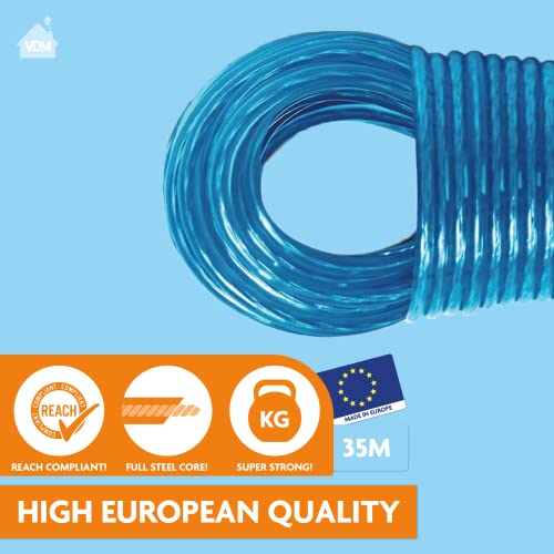 LAUNDRYSpecialist Washing line 35 meters with steel core, MADE IN HOLLAND, weatherproof and extra long - Image 2