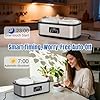 Adjustable Temp & Time Yogurt Maker with Auto Shut-Off, Constant Fermentation, with Two 925ml Glass Bowls for Homemade Probiotic Yogurt