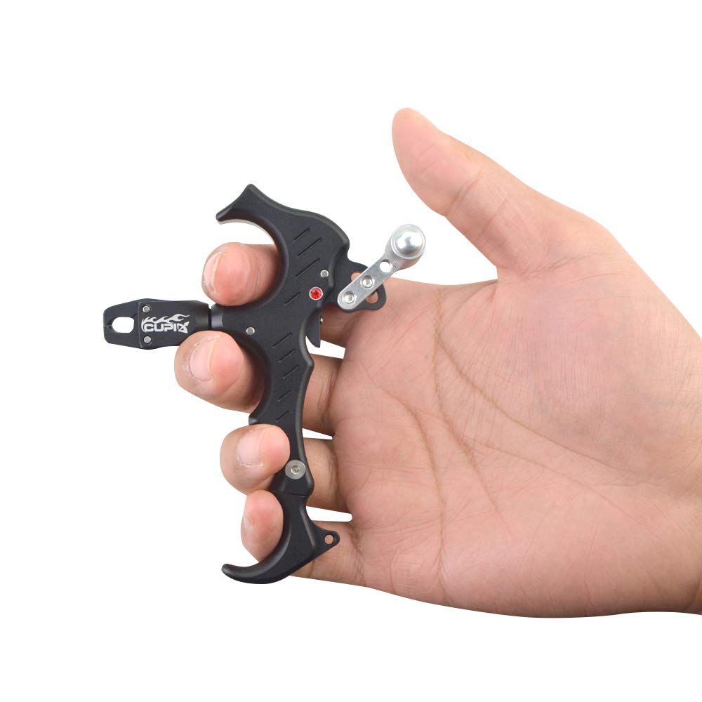 AMEYXGS Compound Arc Release Aids Aide à la Libération Déclencheur 3 ou 4 Doigts Arc à Poulies Décocheur pour la Chasse à l'arc de Tir à l'arc Arc
