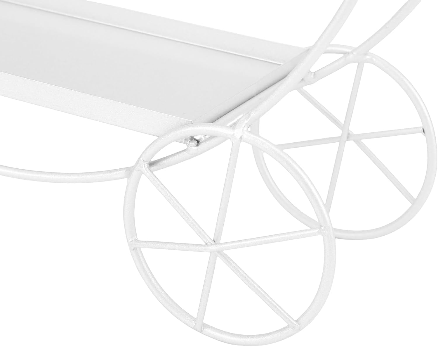 Sorandy 3 Tier Cupcake Stand, Iron Dessert Display Tower for Weddings Parties Pastry Serving Tray with Smooth Edges for Tea Party Birthday Dessert Table (White)