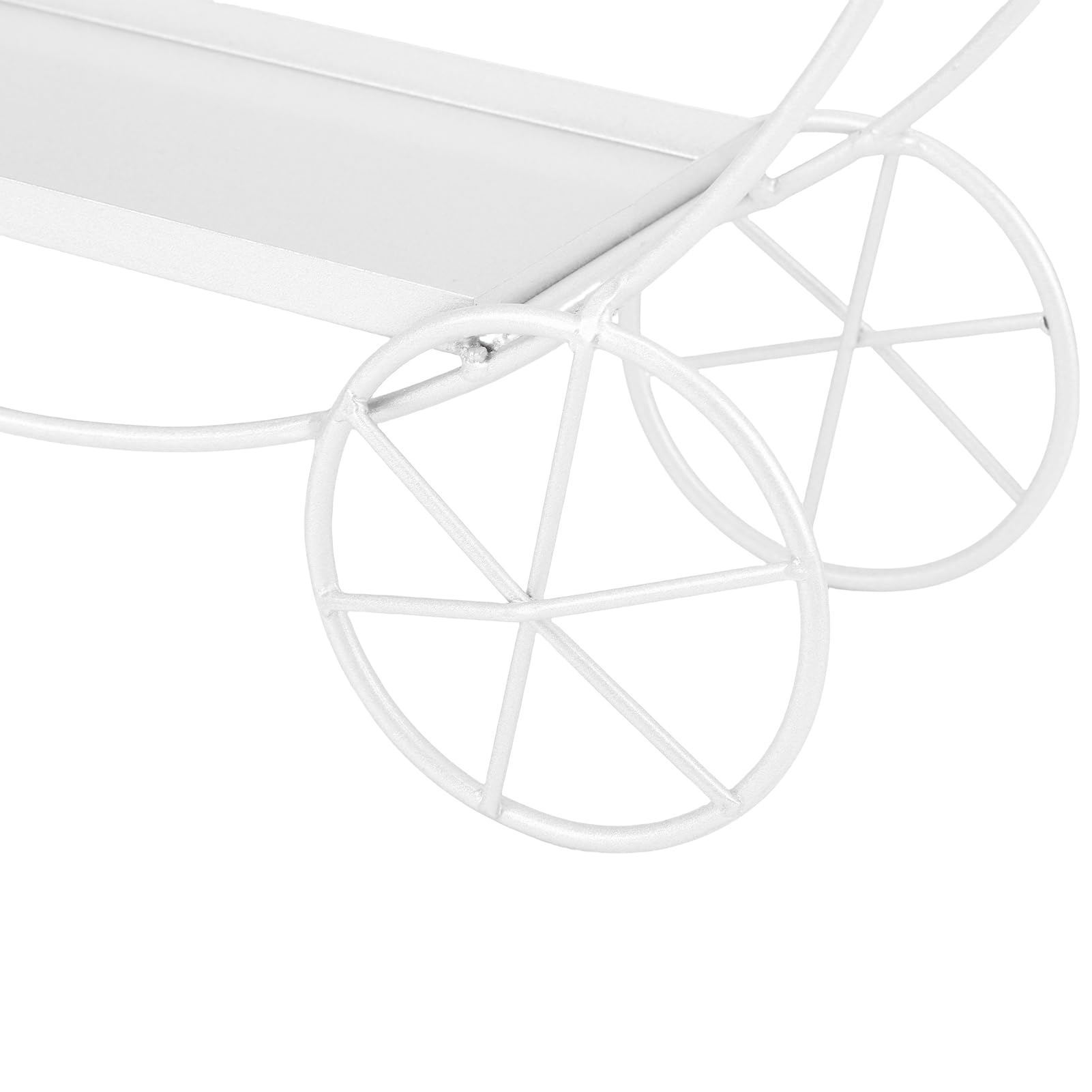 RiToEasysports Soporte de Exhibición para Magdalenas, Bandeja de Postre de Hierro Resistente de 3 Niveles para Fiestas, Bodas, Eventos, 13,78x3,94 Pulgadas (WHITE)