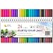Dual Tip Brush Marker Pens, Sttye Dual Tip Art Markers 24 Color 0.4 Fineliners for Adult Kids Coloring Books Bullet Journal Calligraphy Lettering
