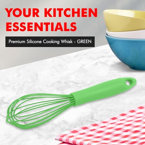 Image of Chef Craft Premium Silicone Wire Cooking Whisk, 10.5 inch, Green