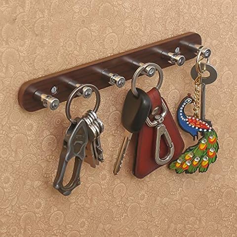 Webelkart Decorative Walnut Finish Key Holder Cover
