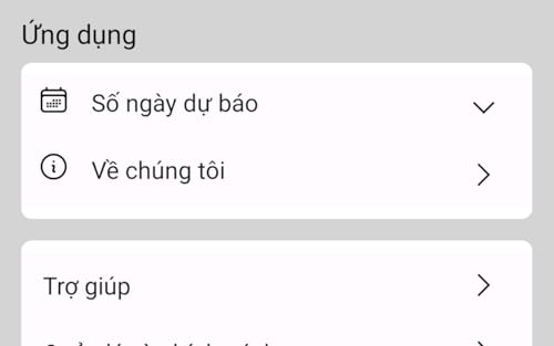 Dự báo thời tiết