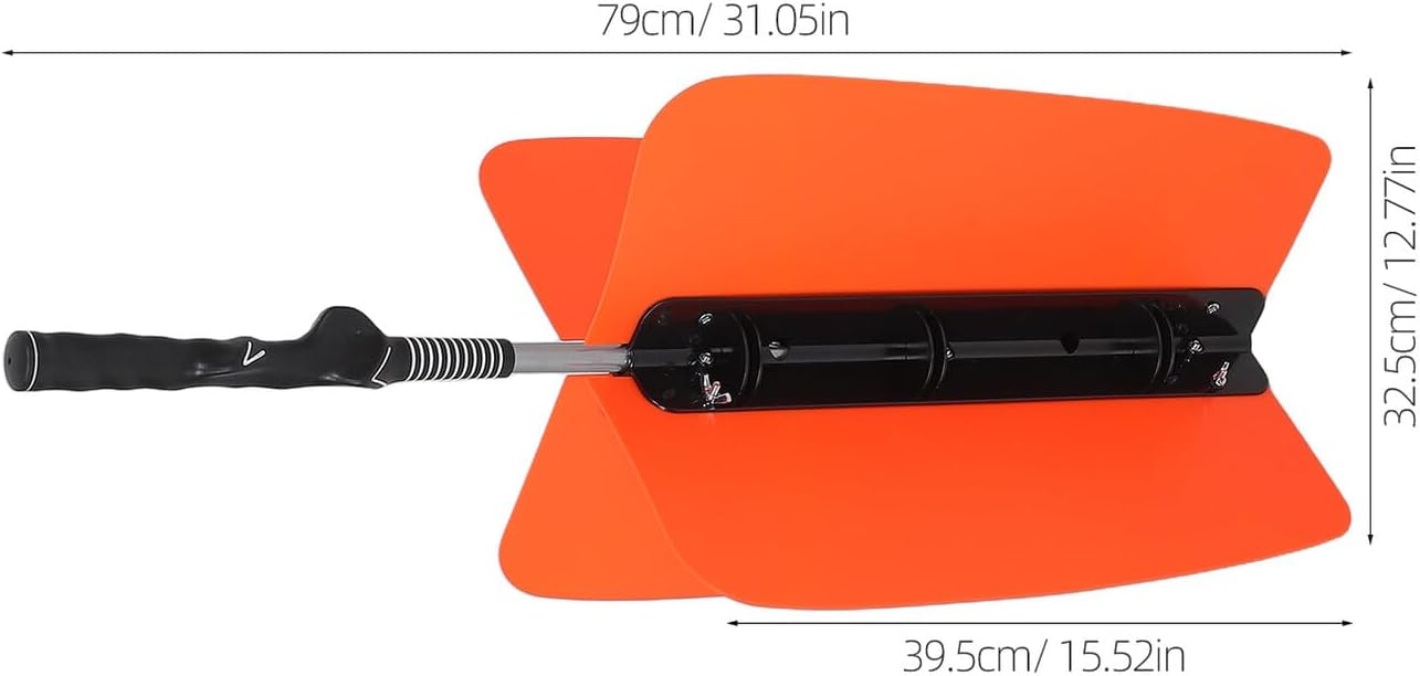 Golf Swing Trainer Practice Aid with Multi-Level Wind Resistance Portable Golf Swing Corrector for Indoor Outdoor Training and Power Improvement