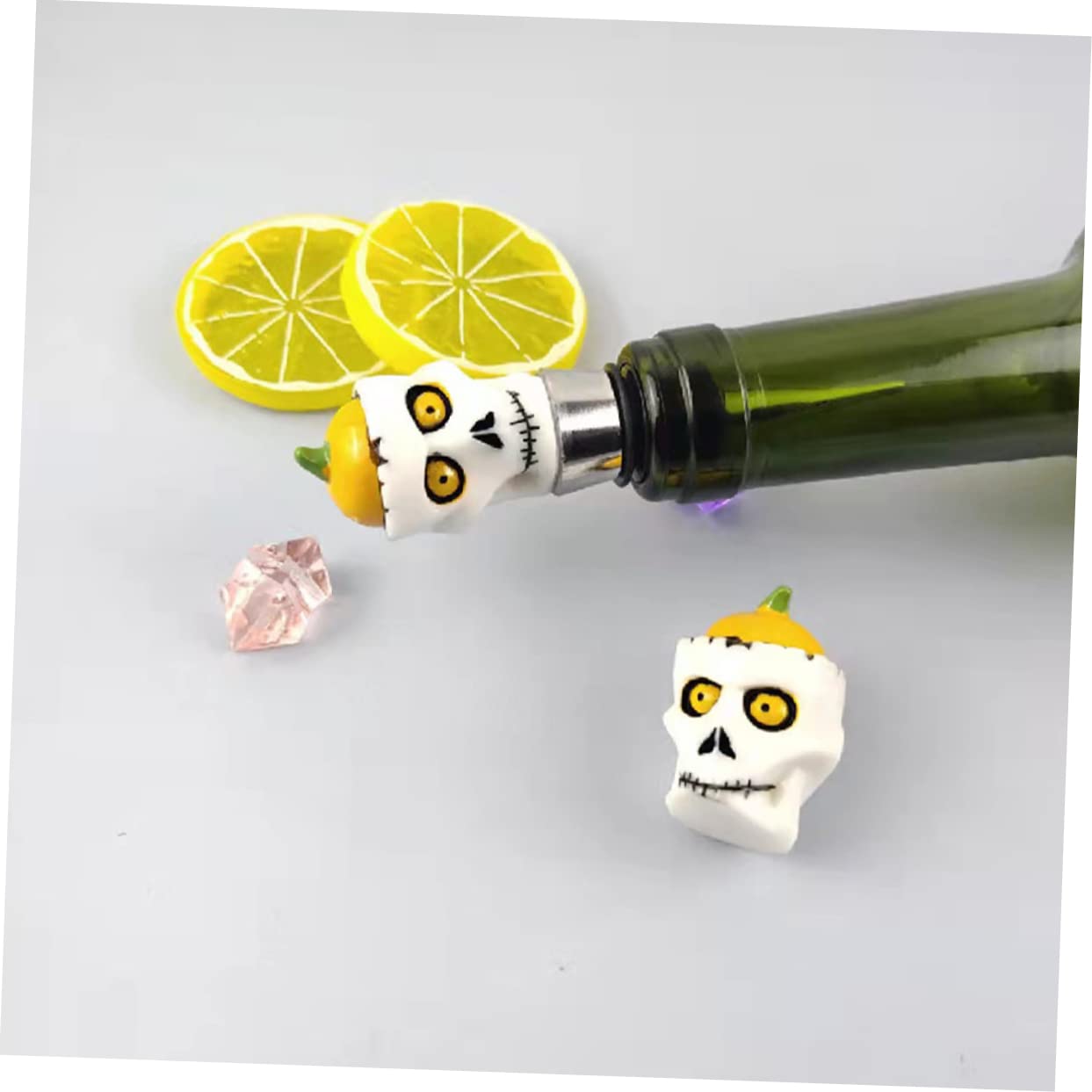 Alipis 8 Piezas Tapón De Vino Tapón De Botella De Ahorro De Vino Vacío Favores De Boda para Invitados Tapones De Ahorro De Vino Cráneo Vino Favor De Fiesta De Boda Corchos De Botella