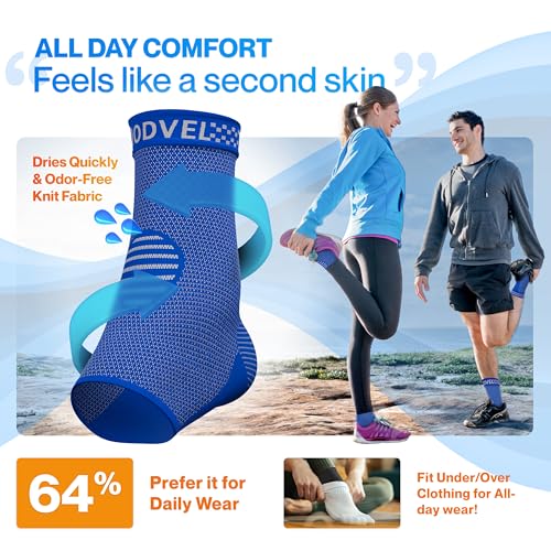 Image of Modvel Foot & Ankle Brace Socks for Sprained Ankle Compression Sleeve - Foot Support for Women & Men - Tendonitis & Arthritis Ankle Brace Sports Running, Torn Ligaments & Women Stabilizing Ankle Wrap