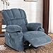 HRVEOCEI Small Power Lift Chair Recliner for Elderly, Petite Power Recliner Chair with Massage and Heat | USB | High Back | Push Button | Side Pockets, Liviing Room, Easy Assembly (Fabric, Blue)