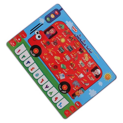 TOBBOMEY Arabisches Lernspielzeug Lernmaschine mit Klickfunktion Tragbares Tablet Lernspielzeug für Kindergarten Interaktives Elektronisches Lernsystem