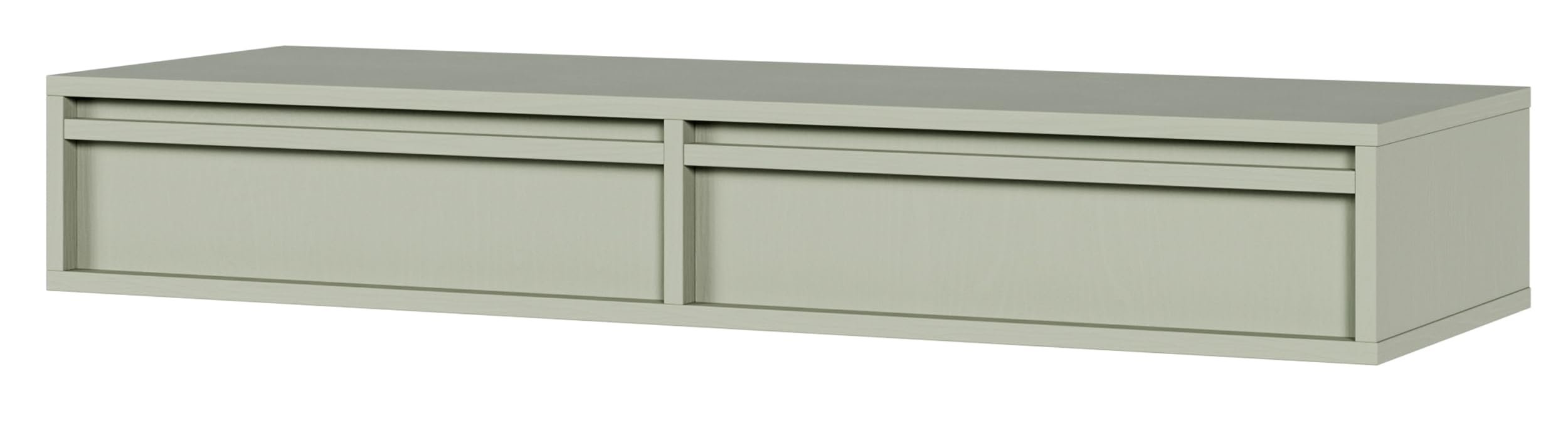 Selsey Coiffeuse avec Rangement Table De Maquillage avec 2 Tiroirs Suspendue Coin Beauté Style Moderne 110 cm Sauge Evo