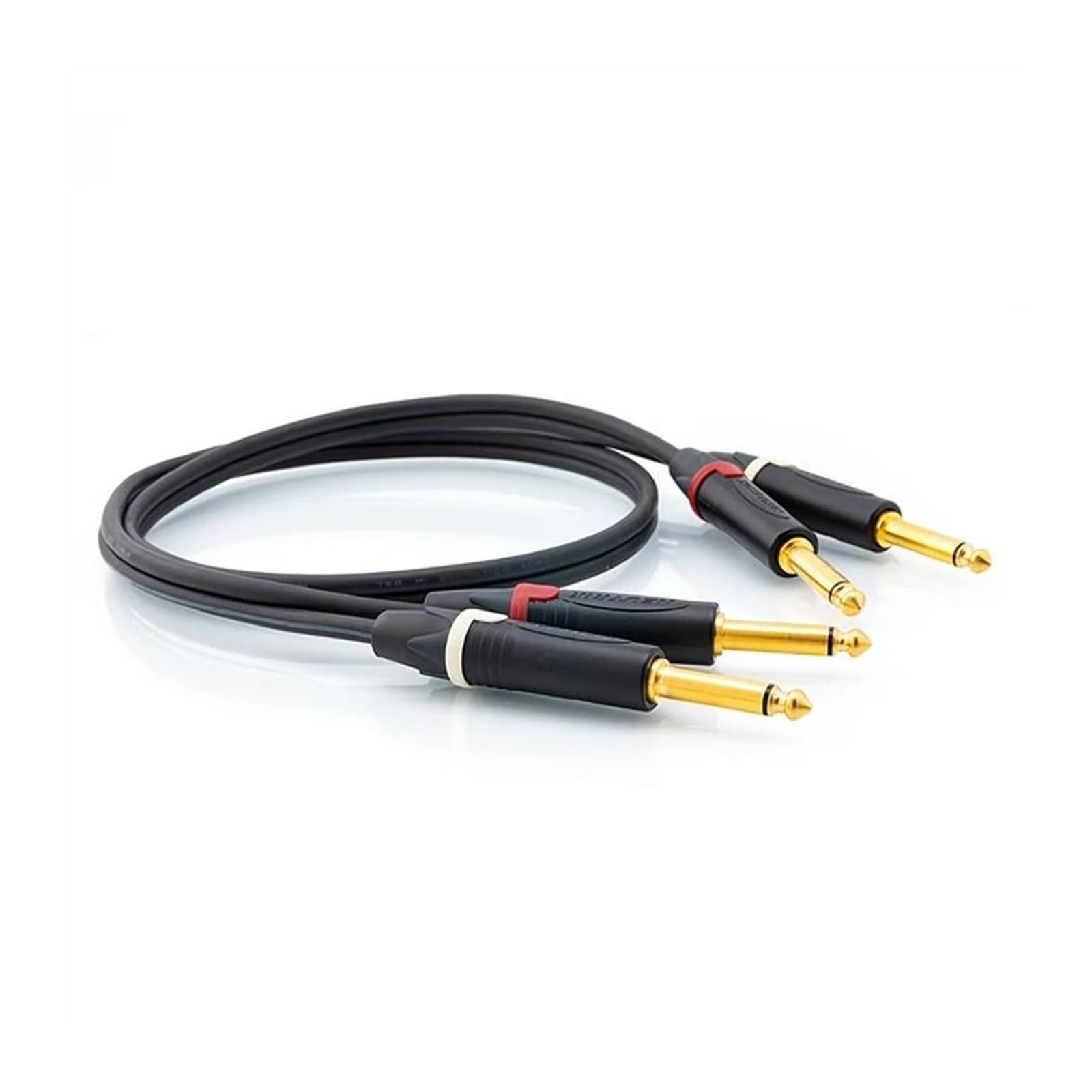 Cavo Strumento per Chitarra Cavo TS 6,5 mm Jack maschio a maschio Cavo per chitarra pianoforte elettrico mixer amplificatore stereo altoparlante(L-L,1m)