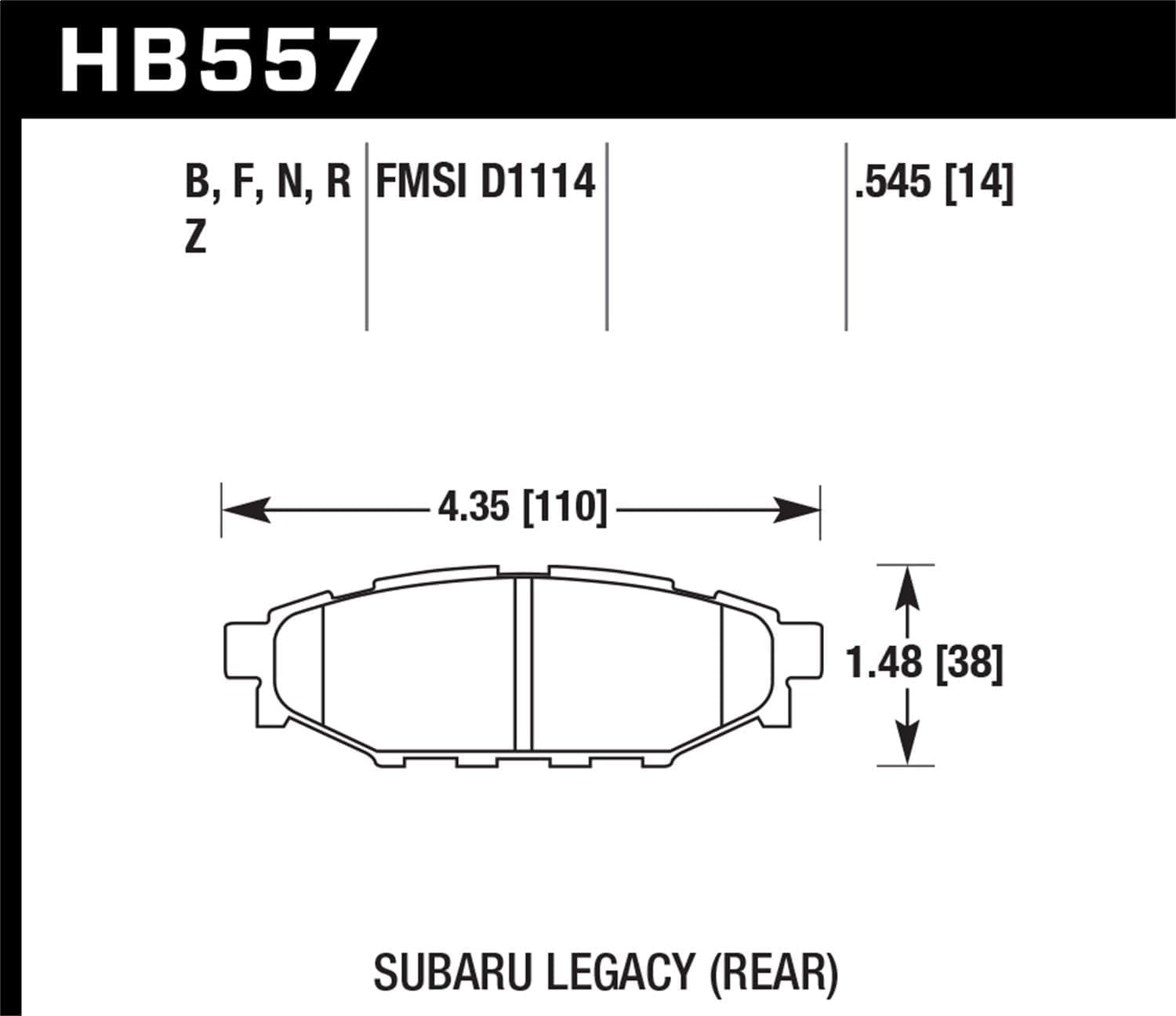 Hawk Performance HB557N.545 HP Plus Crossover Street/Motorsport Brake Pads