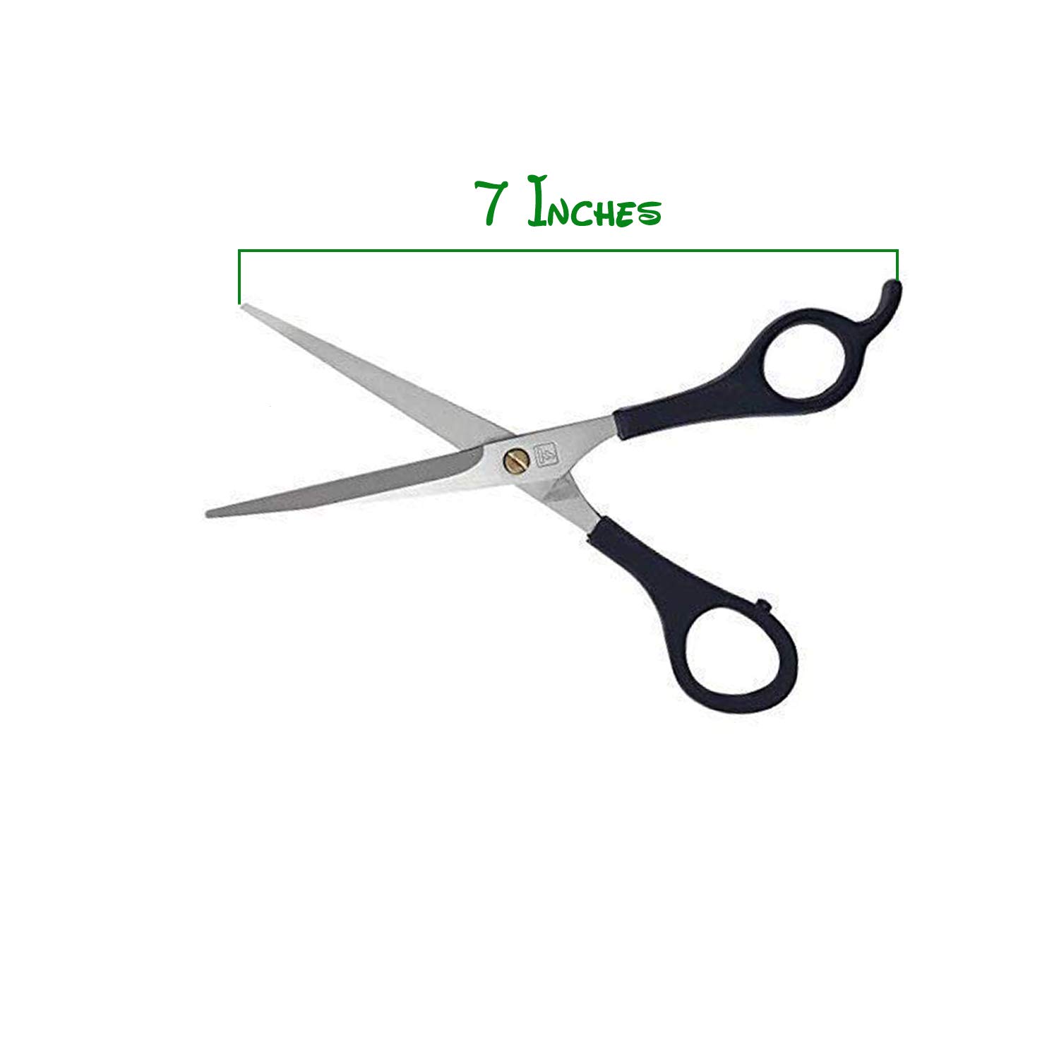 Verceys Hair Cutting Scissor For Moustache Trimming Beard Trimming (Black 7-inch) 1