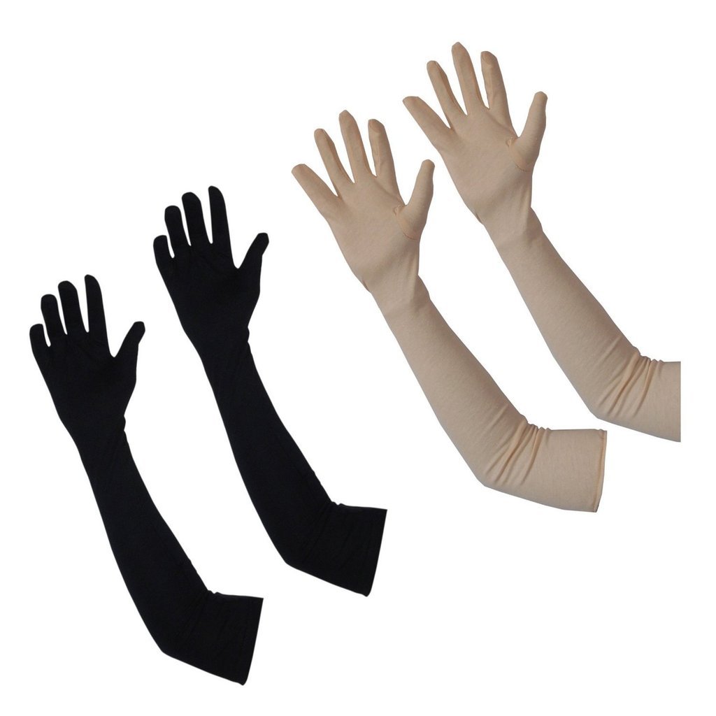 Aadikart Hand gloves protact for winter and summer-2 set (Skin And Black)