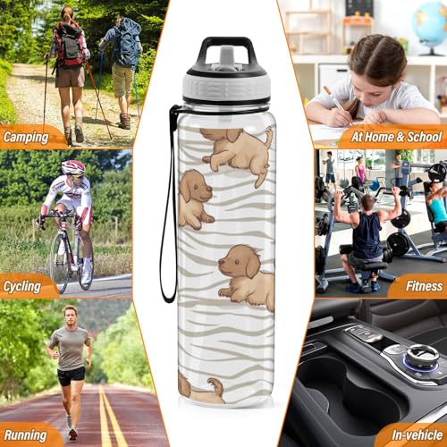 Bouteille d'eau de natation Tritan sans BPA gourde réutilisable lavable - 8