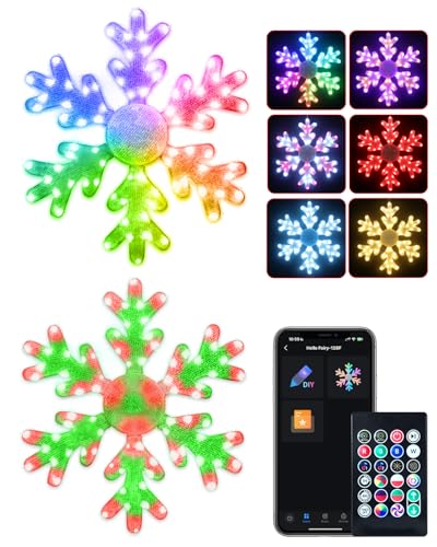 32" Smart Snowflake Christmas Lights Outdoor 2 Pack – APP