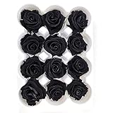 No no necesita humedad MUNDO ETERNO Rosas Negras 12 Unidades 3-4CM PRESERVADAS